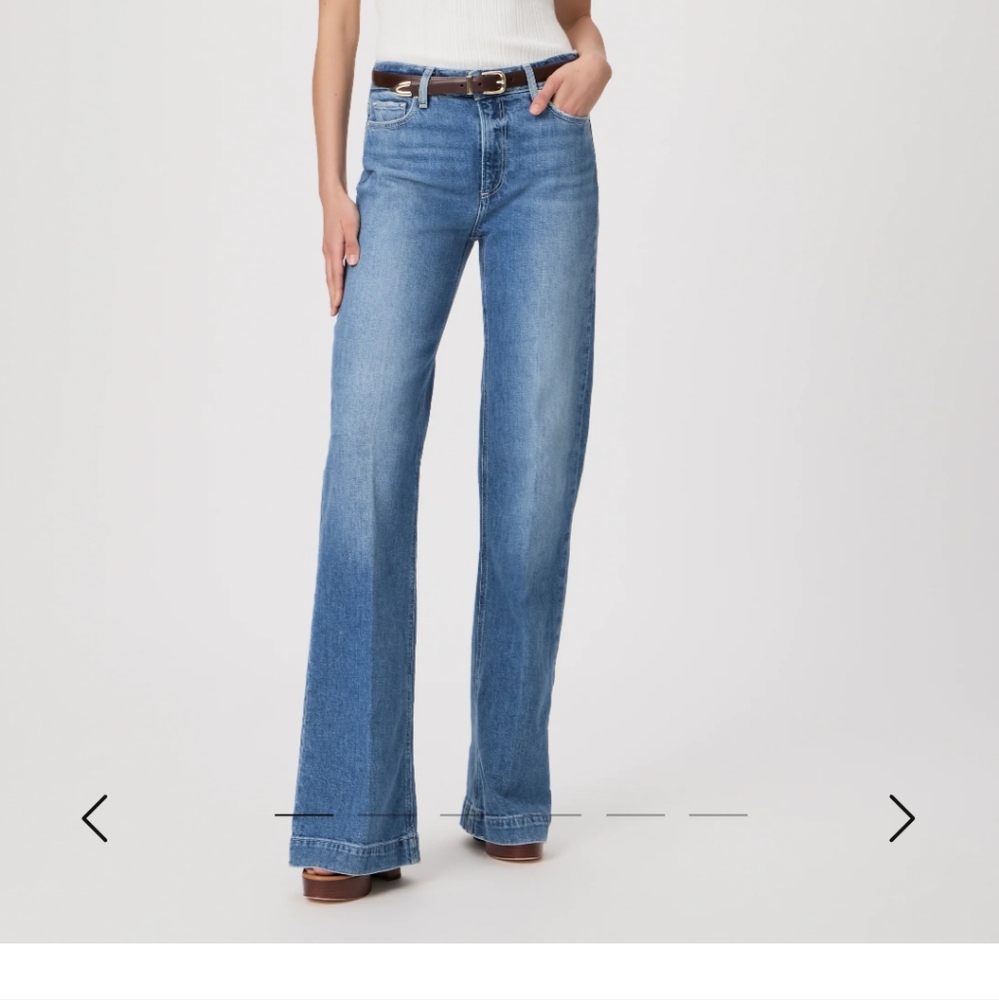 Paige Leenah Slim Wide Leg Jeans Like New